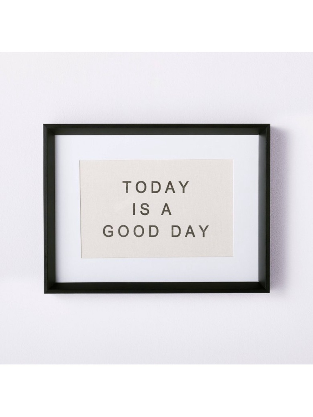 Studio McGee 12” x 16”  Today Is A Good Day Wall Art - Black Frame, Cream Print